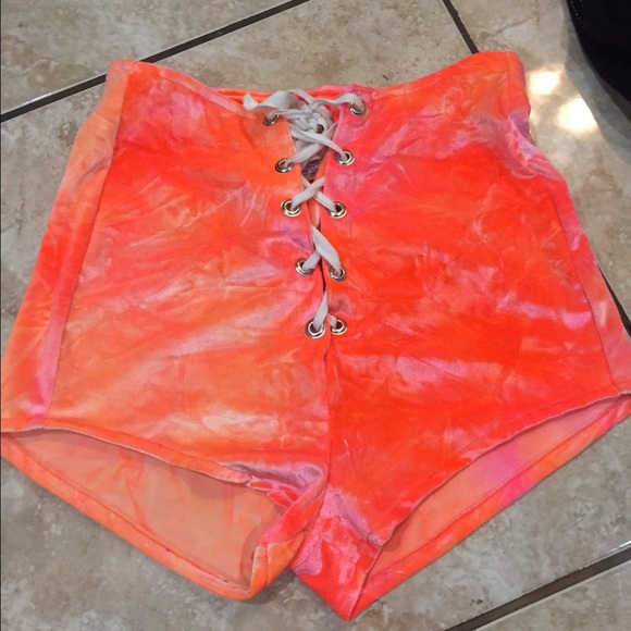 Bad vibes lace up shorts