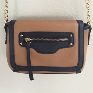 Aldo Black and Tan cross body