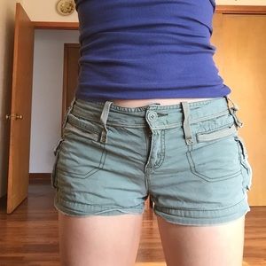 American Eagle Olive Cargo Shorts