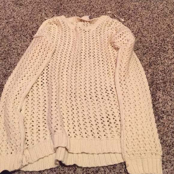 See  through sweater wear with any tank top