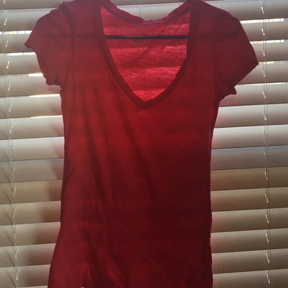 Pink American eagle v neck
