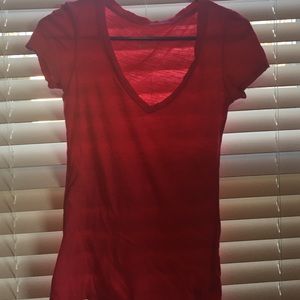 Pink American eagle v neck