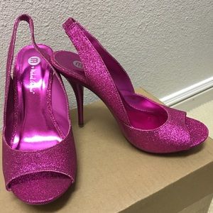 Glitter Pink Slingbacks