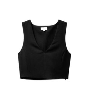 Aritzia black v neck crop top