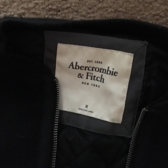 Black shearling bomber jacket - Picture 2 of 3