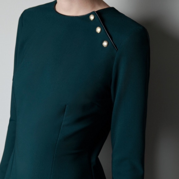 Zara green military dress - Picture 3 of 4