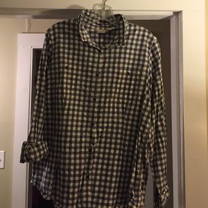 Denim and white large gingham