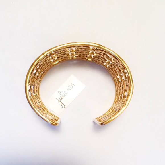💥SOLD💥Julie Vos Gold Lattice Cuff - Picture 2 of 3