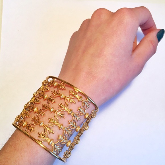 💥SOLD💥Julie Vos Gold Lattice Cuff - Picture 3 of 3
