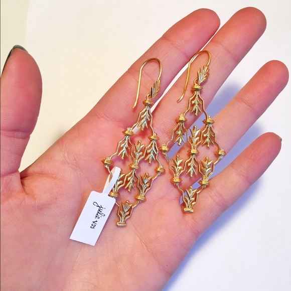 💥SOLD💥Julie Vos Lattice Chandelier Earrings - Picture 2 of 2
