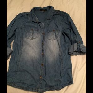 Denim button up