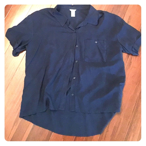 Dark blue high low top