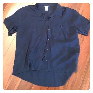 Dark blue high low top