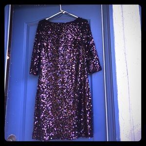Jessica Simpson burgundy sequined dress