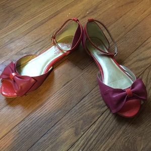 Seychelles Pink Leather Open Toe w Ankle Strap