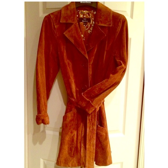 Dennis Basso Suede Trench Coat