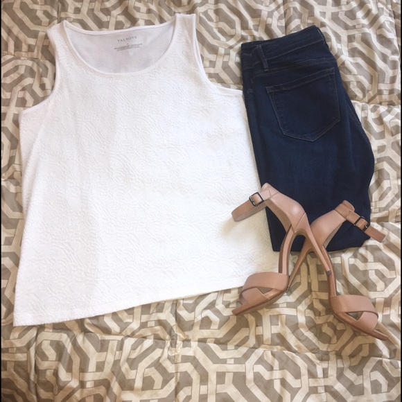 Talbots Tops - ✨HP NWT Talbot White Lace Tank Top SALE