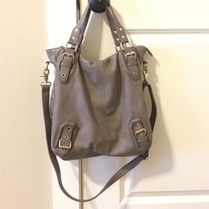 Taupe tote/crossbody bag