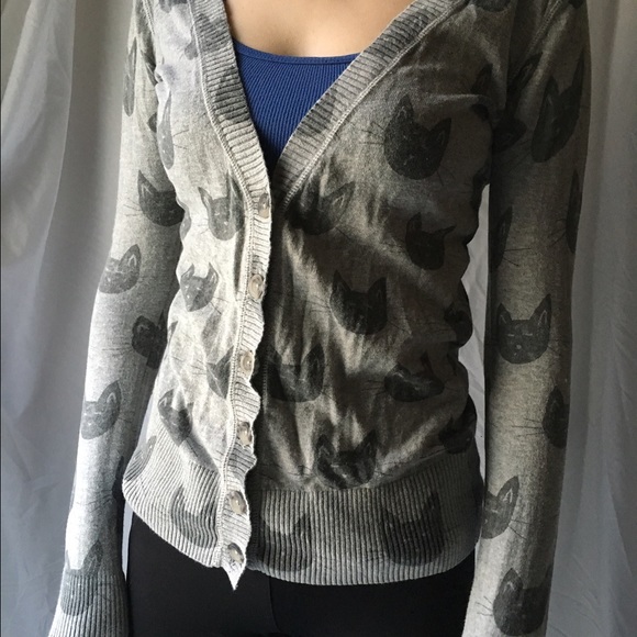 Cardigan covered in cats!