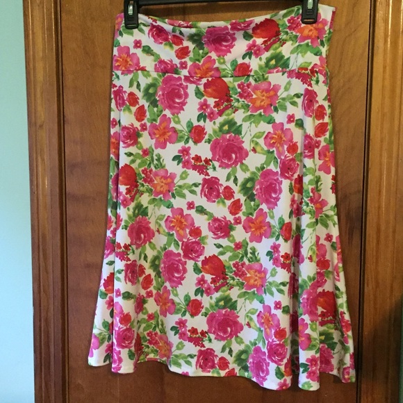 LuLaRoe Floral Azure Skirt-Perfect for Spring!