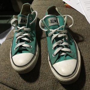 Vintage Teal low top Converse
