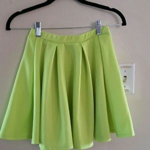 Akira Chicago Neon green skater skirt