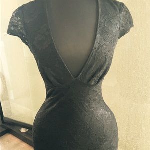 Black lace dress