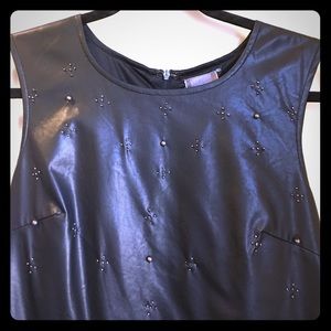 "Moon Collection" Embellished Pleather Dress