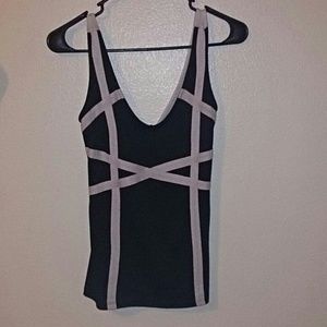 HOLDING Open weave back tank top