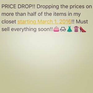 Price's dropping soon!!