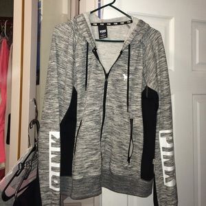 PINK grey zip up