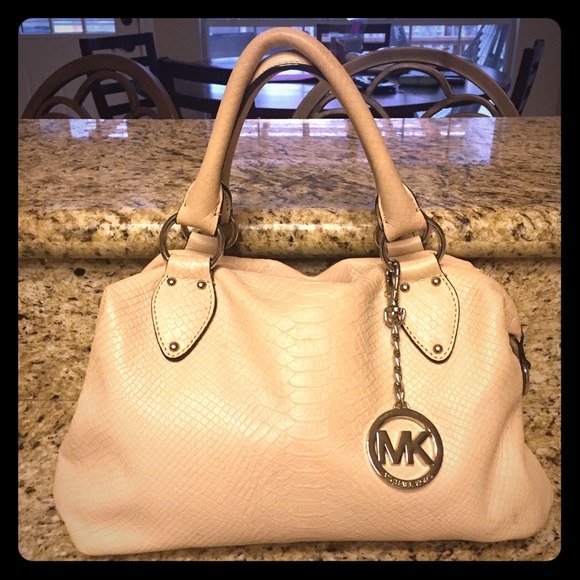 🧡{HP} Off-White Snake Embossed Satchel