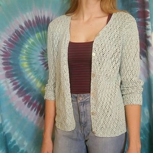 Mint crocheted cardigan