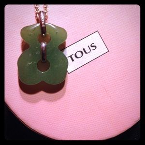 TOUS adventurine Cruise pendant & silver chain 925