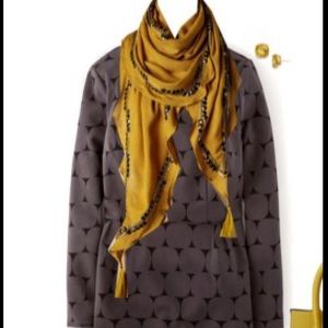 Anthropologie Mustard Yellow Scarf