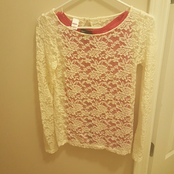 Lace shirt with tank top