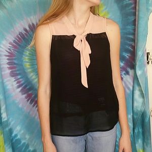 Shear tank top blouse