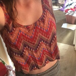 tribal print, short tank top