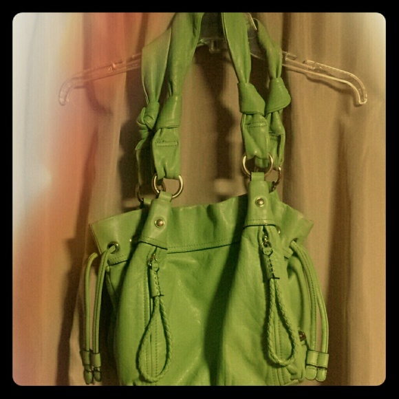 Soft Leather Bright Green bag
