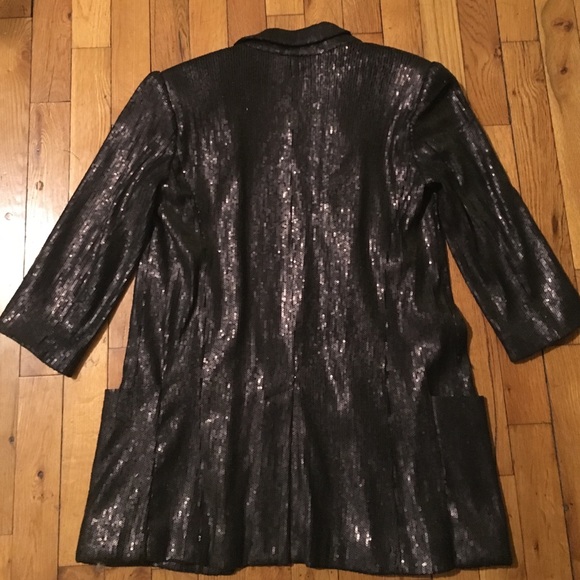 Aqua sequin blazer - Picture 3 of 4