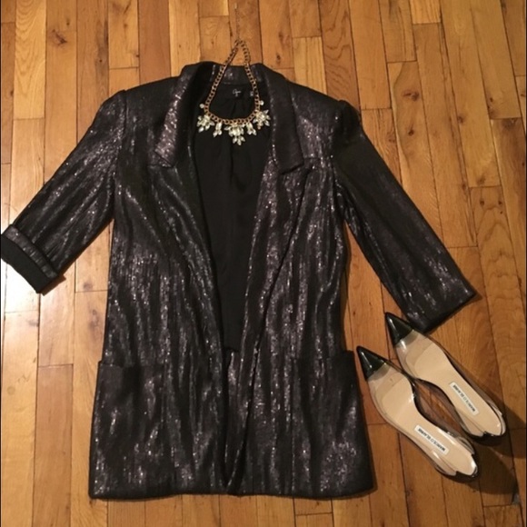 Aqua sequin blazer - Picture 4 of 4
