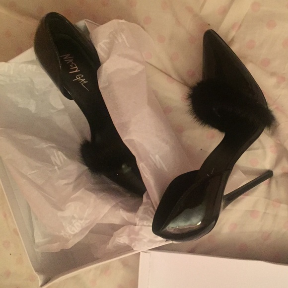 Nasty Gal Knock Em Dead D'Orsay Black Feather Pump