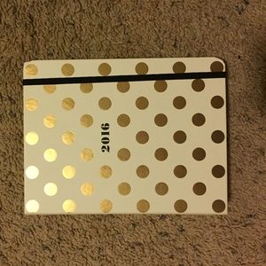 Kate Spade Medium Agenda. Gold Dots Pattern