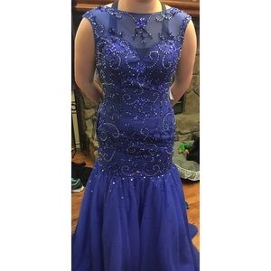 Royal Blue Mermaid Prom Dress