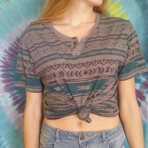 Aztec print t shirt