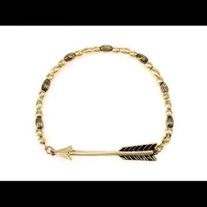 Gold "Straight to my heart" Arrow Bracelet.