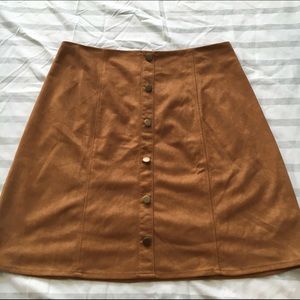 FAKE SUEDE SKIRT