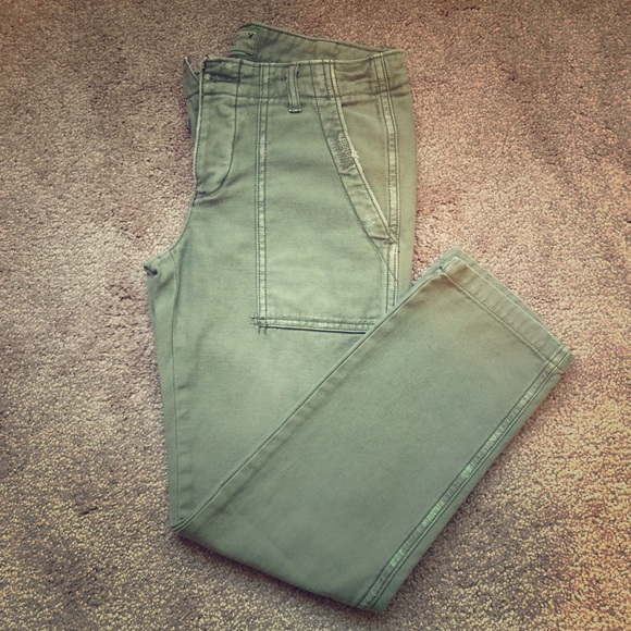 Olive green capris