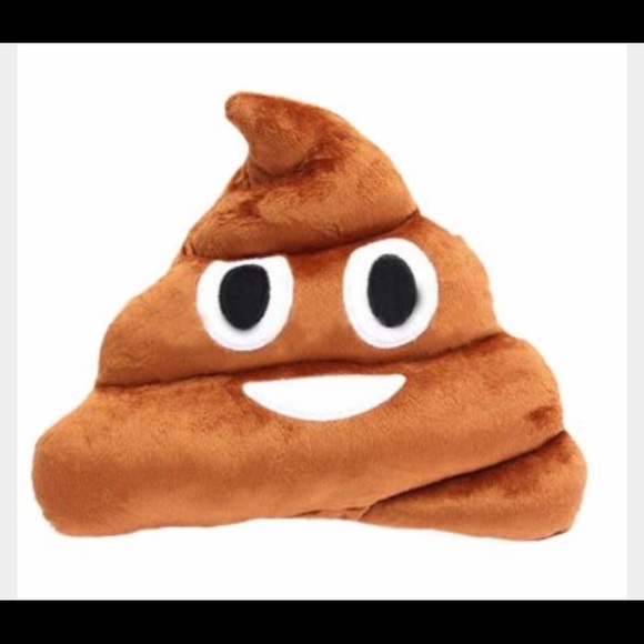 Emoji poop pillow