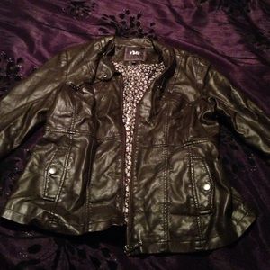 Brown leather jacket